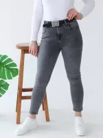 Джинсы женские серые американки приталенные 25-30  2750-844