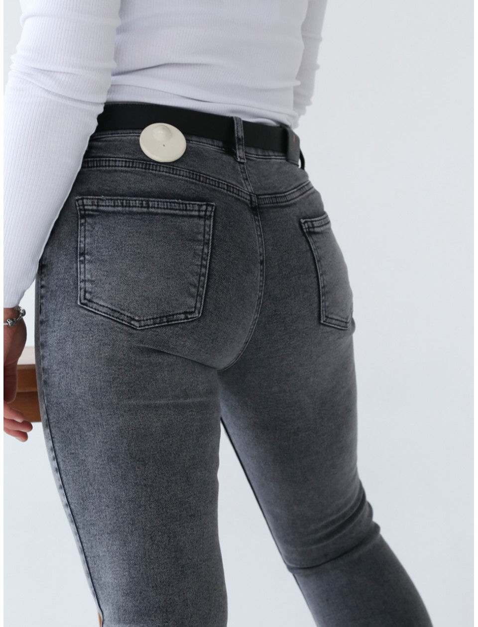 Джинсы женские серые американки приталенные 25-30  2750-844