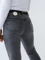 Джинсы женские серые американки приталенные 25-30  2750-844