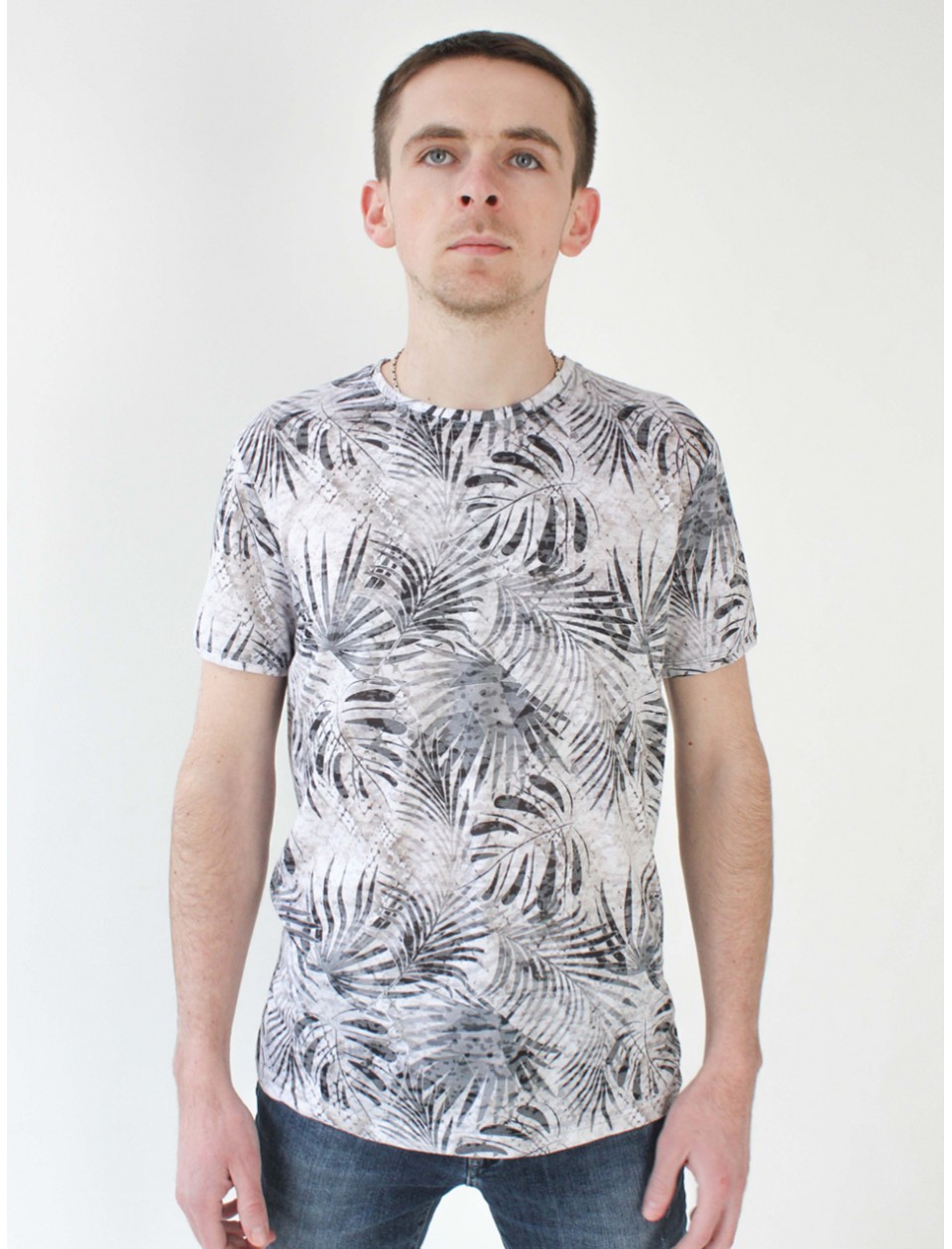 футболка MCS 1061-2-1 бел+лист m-2xl M