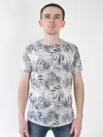 футболка MCS 1061-2-1 бел+лист m-2xl M