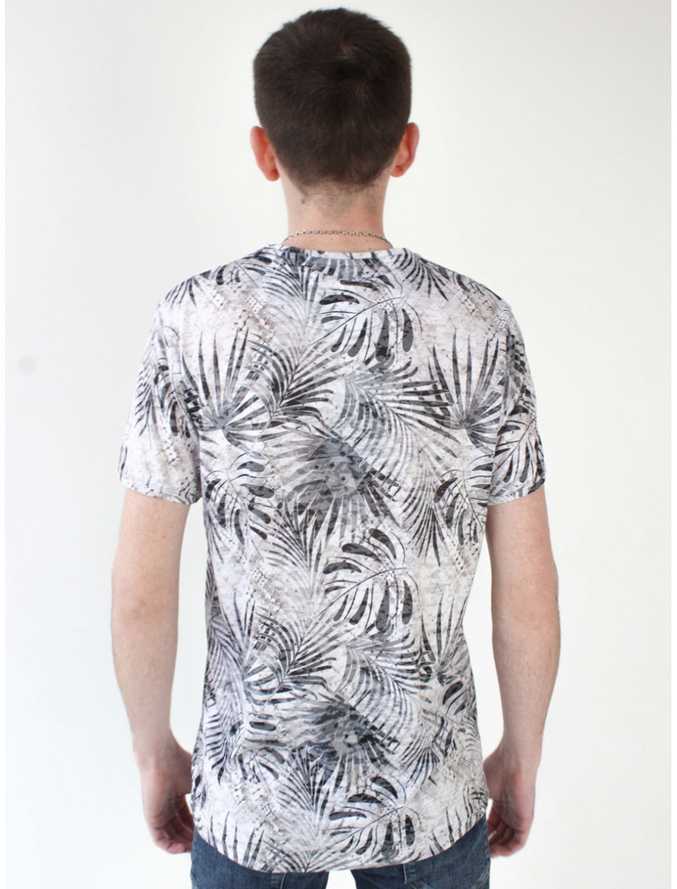 футболка MCS 1061-2-1 бел+лист m-2xl M