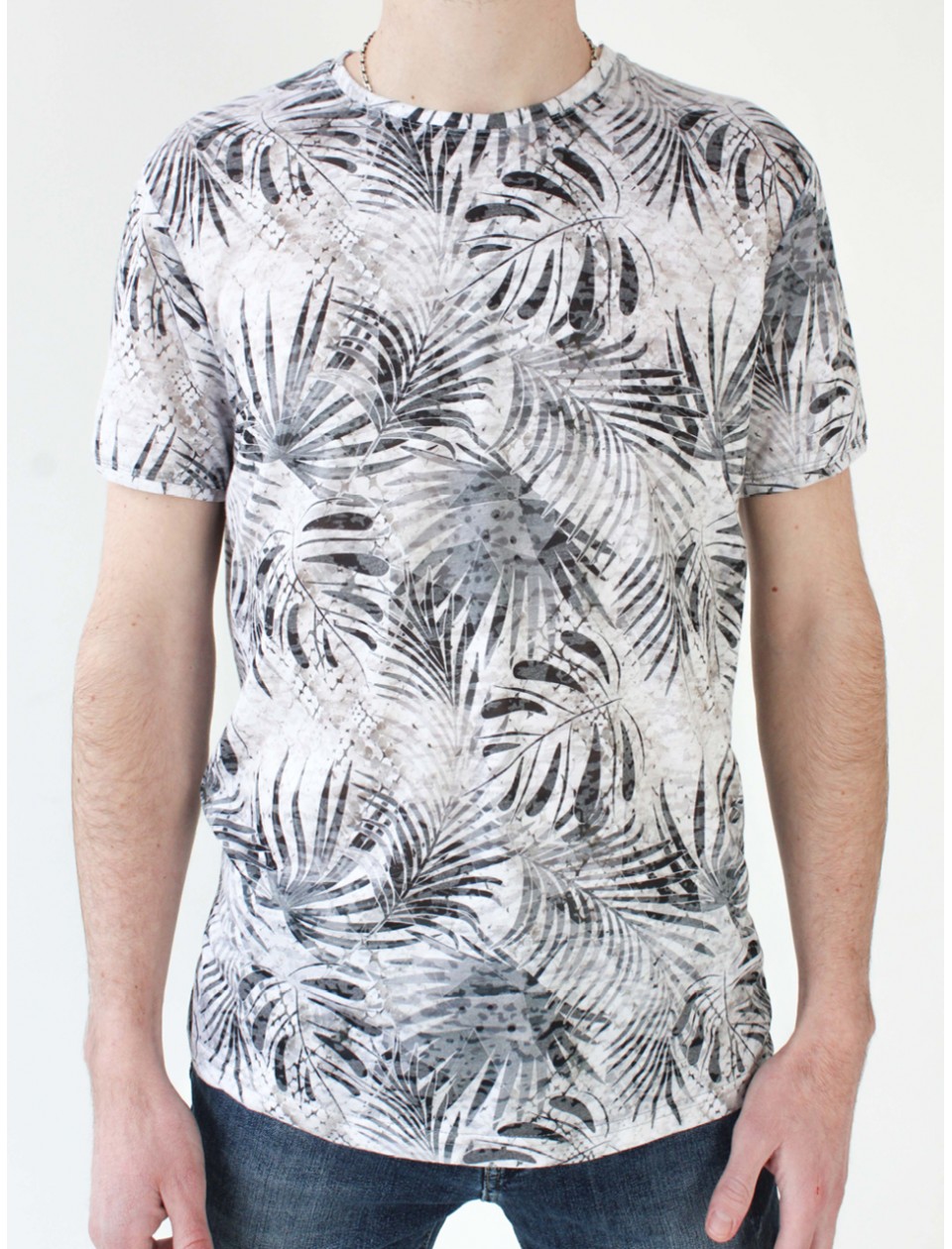 футболка MCS 1061-2-1 бел+лист m-2xl M