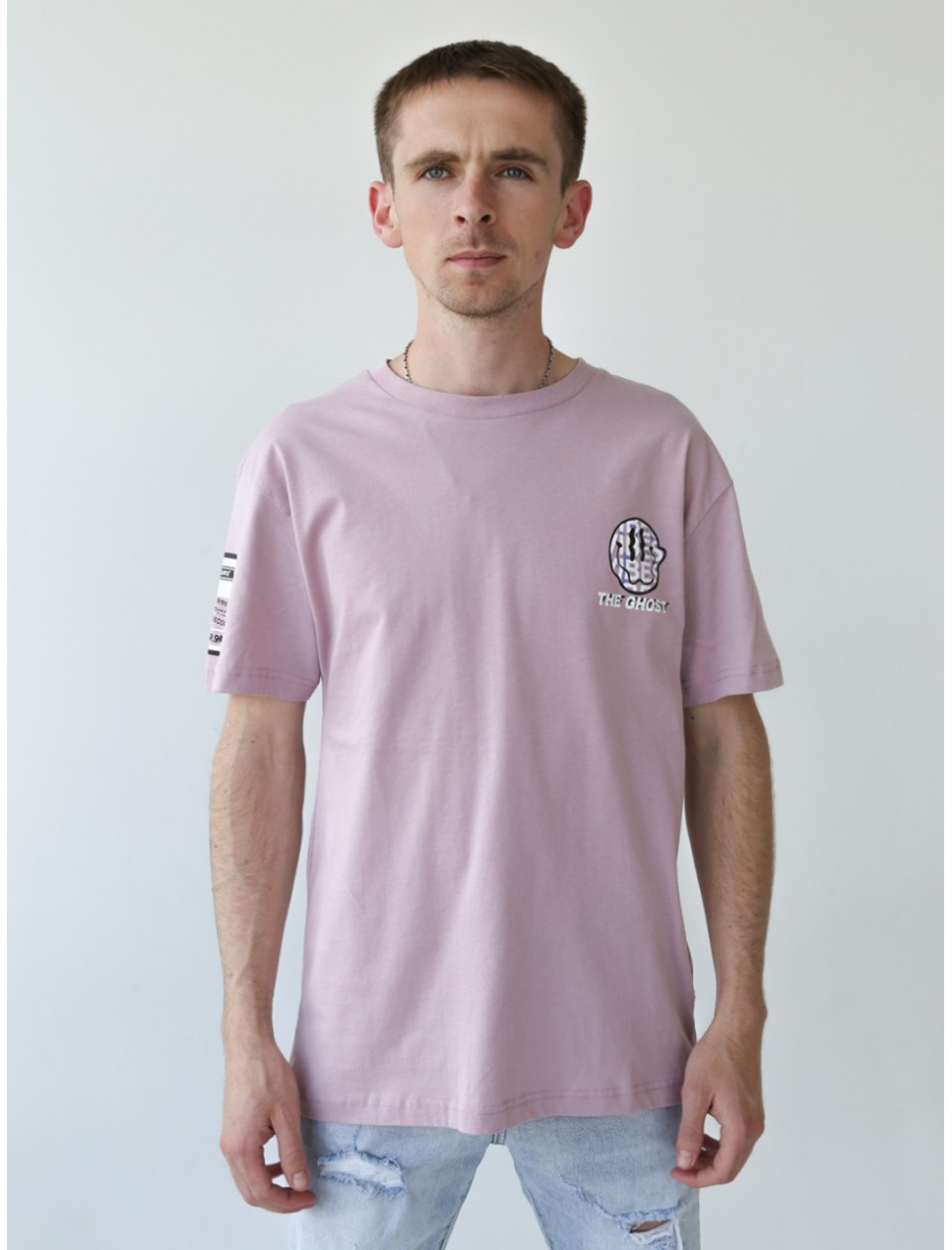 футболка MCS Ghostman 09-2 гр/роз+смайл s-xl M