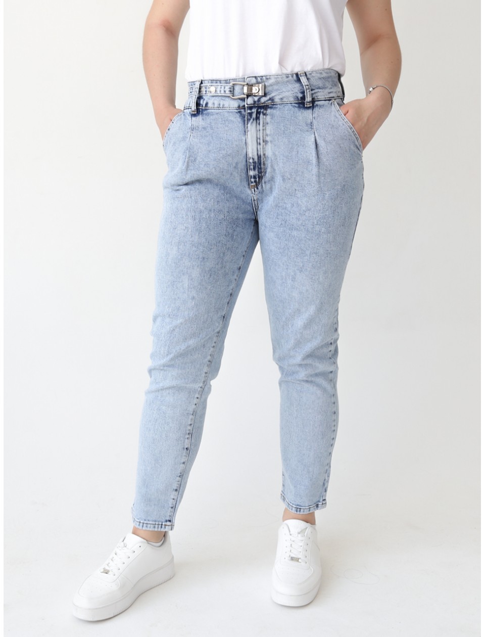 джинсы ANG 2535-789 св/син-защ+заст кон/ф 25-30 Ж