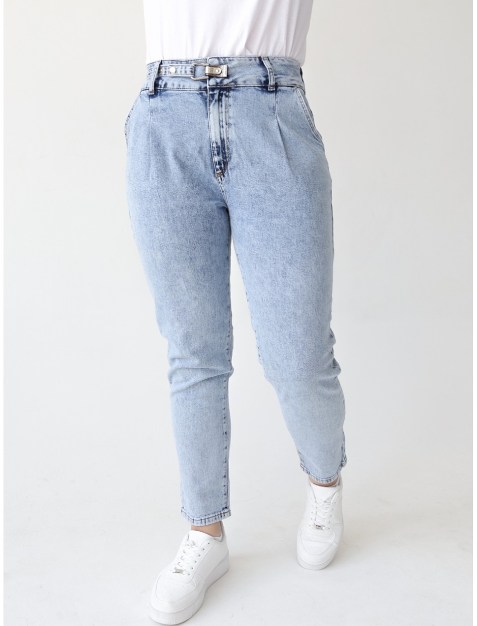 джинсы ANG 2535-789 св/син-защ+заст кон/ф 25-30 Ж