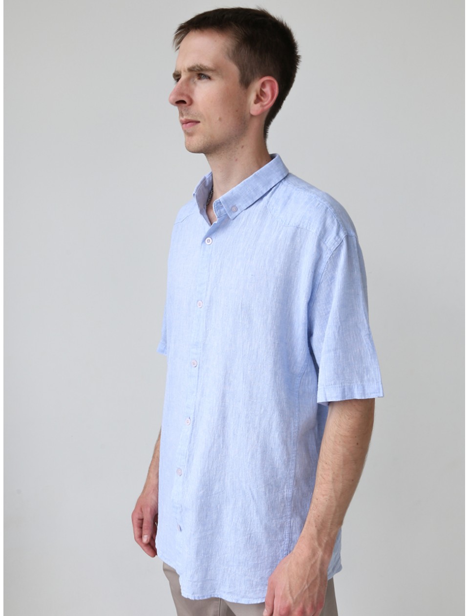 рубашка к/р JP 7630-0-3 голубой m-2xl M