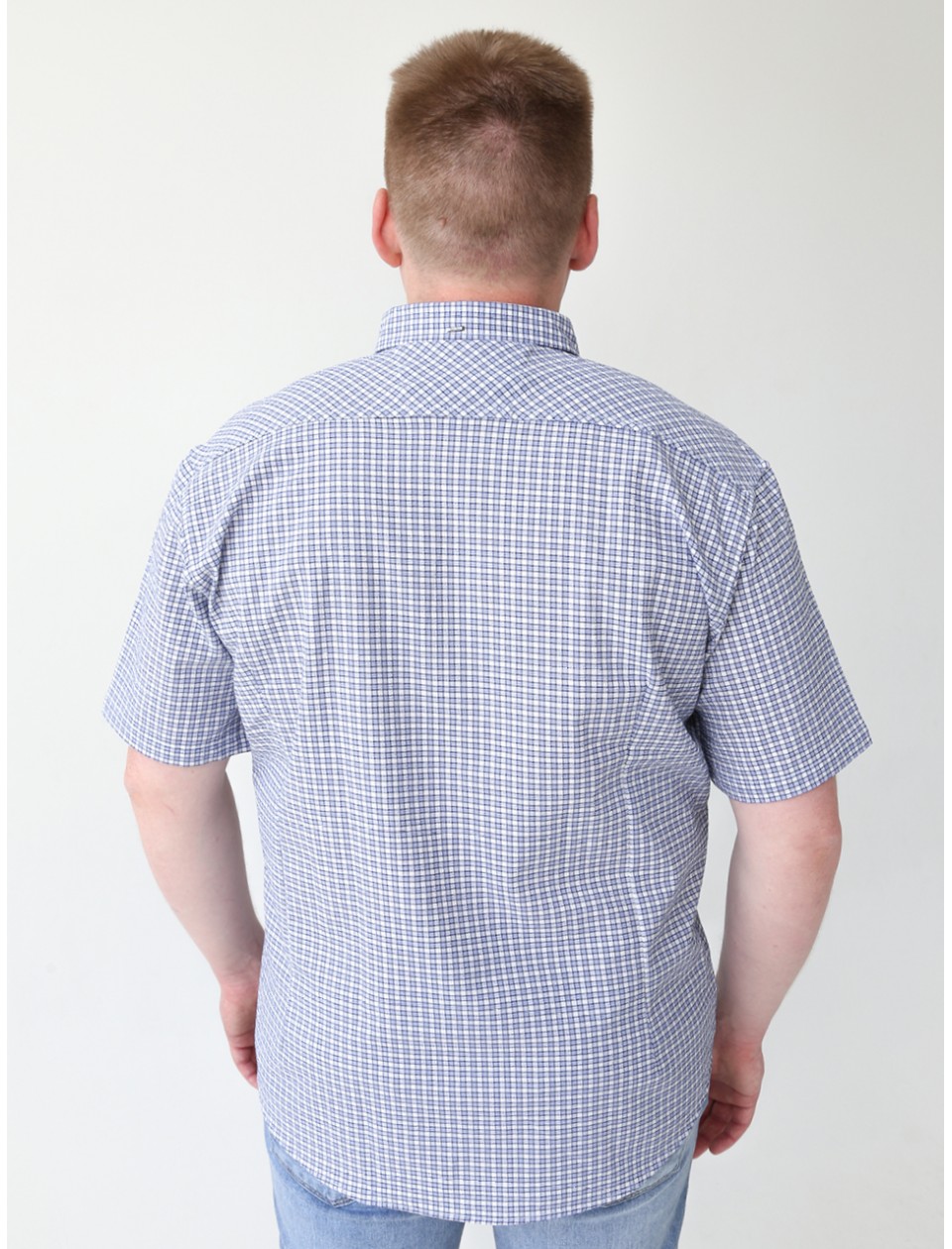 рубашка к/р JP 7623-0-1 белXт/син жат m-2xl M