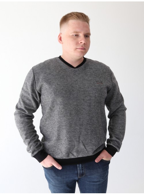 толстовка бт MCS 910-V-B сер//черн 3-6xl M