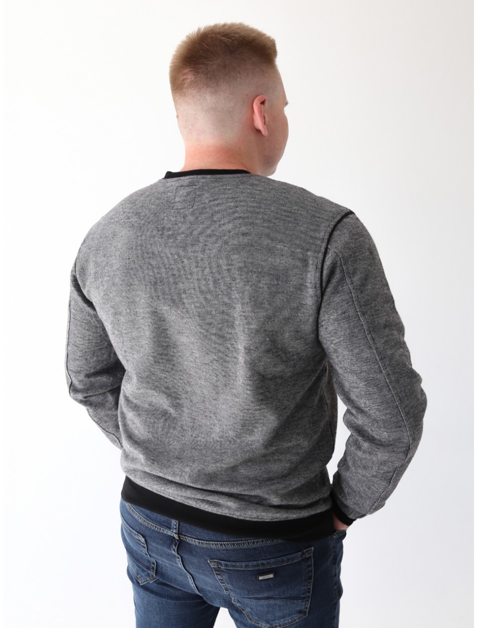 толстовка бт MCS 910-V-B сер//черн 3-6xl M