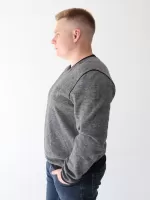 толстовка бт MCS 910-V-B сер//черн 3-6xl M