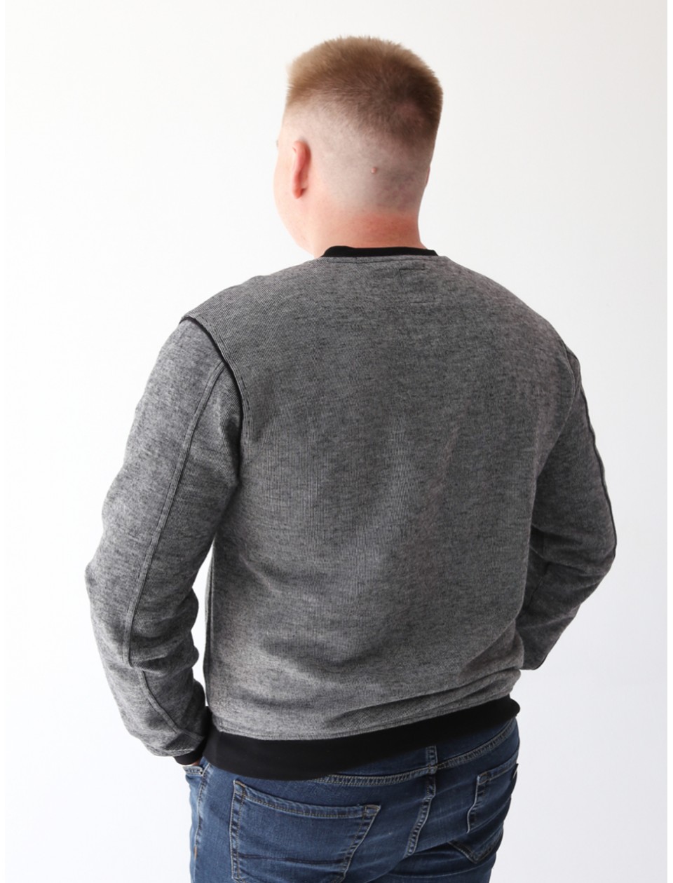 толстовка бт MCS 910-V-B сер//черн 3-6xl M