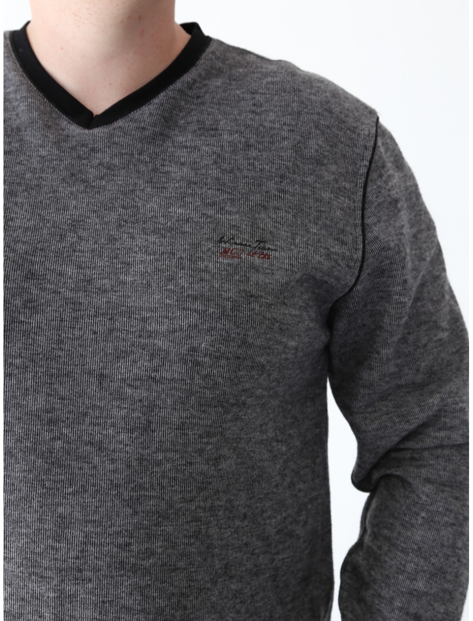 толстовка бт MCS 910-V-B сер//черн 3-6xl M