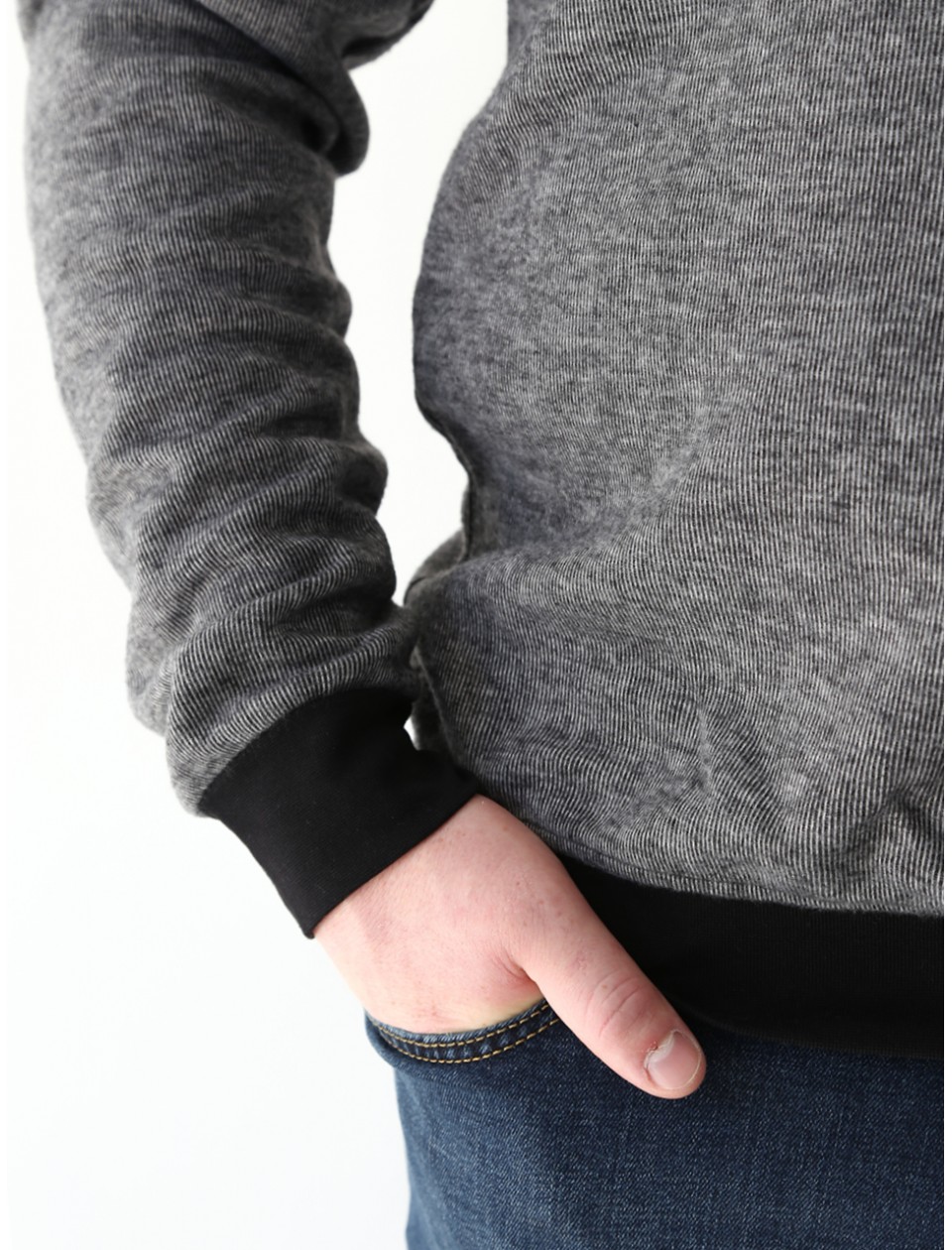 толстовка бт MCS 910-V-B сер//черн 3-6xl M