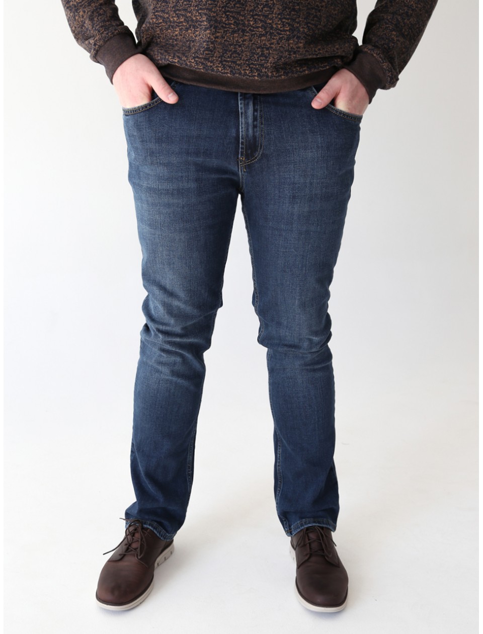 джинсы бт УУР Zanot 7136-B т/си-син слм 36-42рмМ 