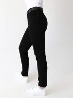 Джинсы женские утепленные МОМ черные 25-30  2439-769