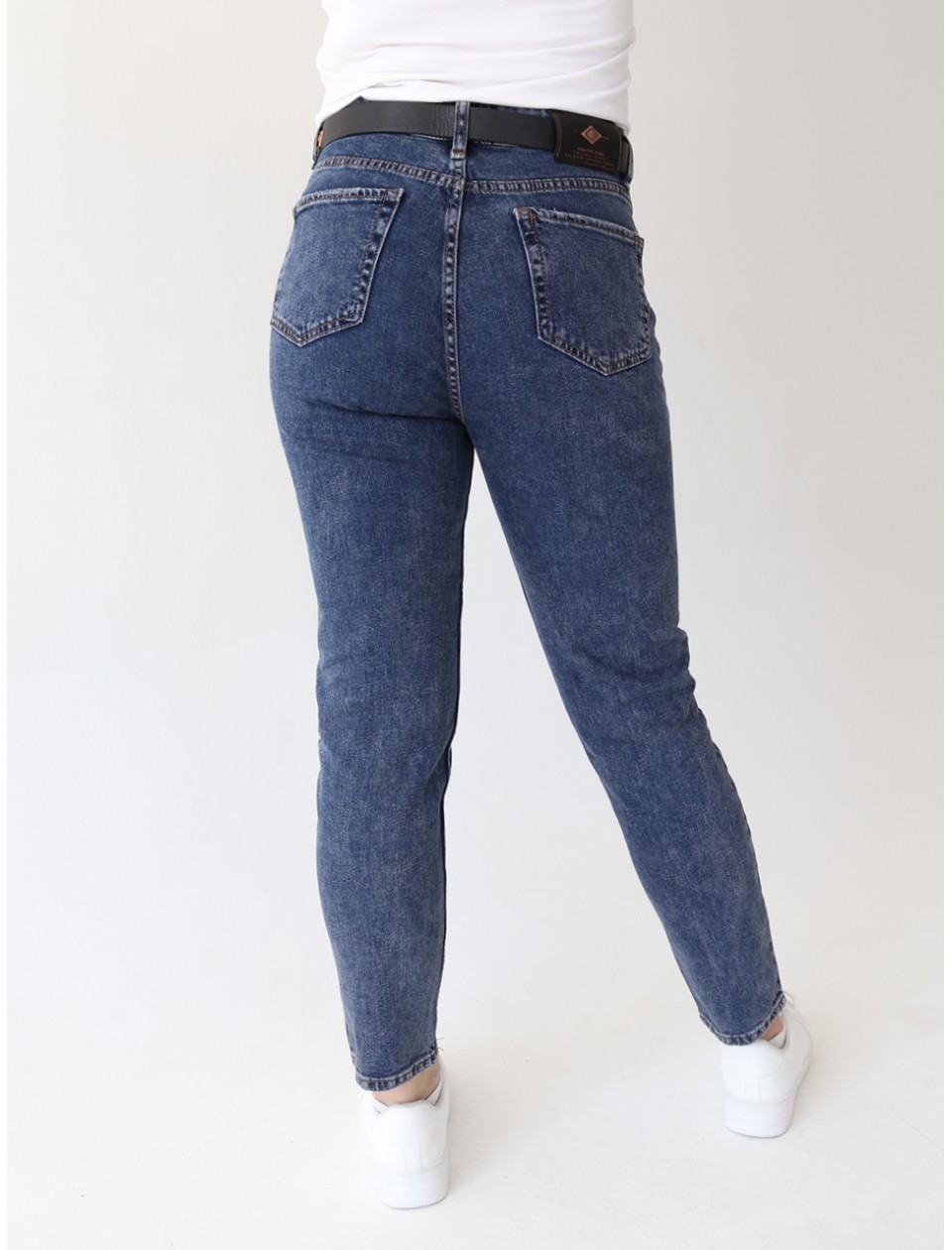 джинсы бт/ Crcpt 1013-1 гр/син-вар МОМ 28-32 рмнЖ