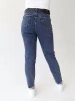 джинсы бт/ Crcpt 1013-1 гр/син-вар МОМ 28-32 рмнЖ