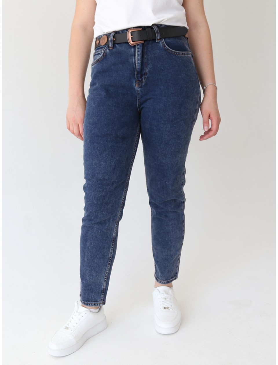 джинсы бт/ Crcpt 1013-1 гр/син-вар МОМ 28-32 рмнЖ