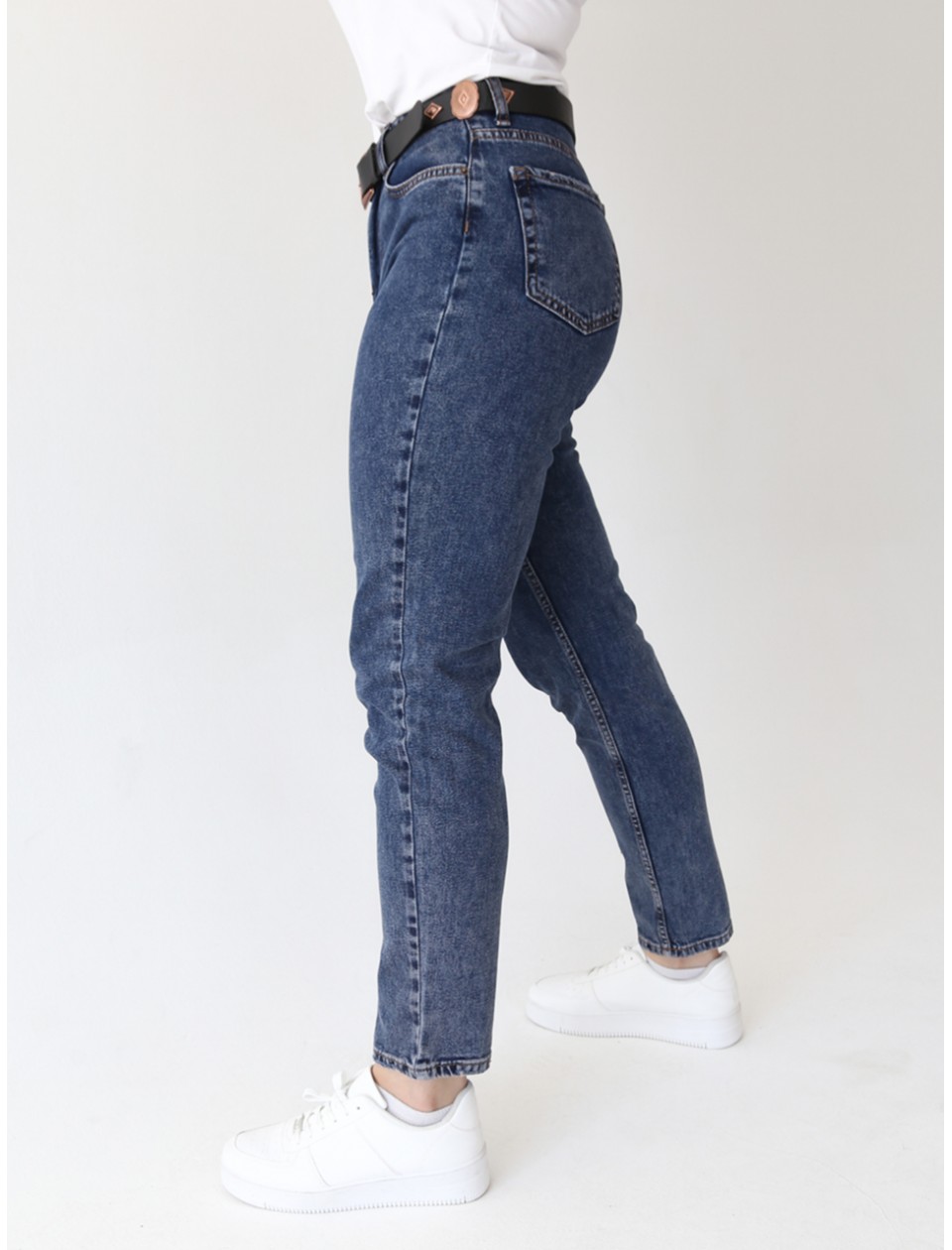 джинсы бт/ Crcpt 1013-1 гр/син-вар МОМ 28-32 рмнЖ