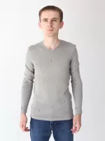 свитер/т Lagos 2395-1-V серый+дырки s-xl М