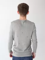 свитер/т Lagos 2395-1-V серый+дырки s-xl М