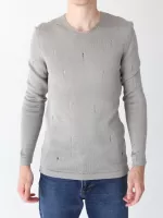 свитер/т Lagos 2395-1-V серый+дырки s-xl М