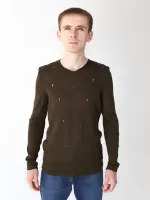 свитер/т Lagos 2395-2-V хаки+дырки s-xl М