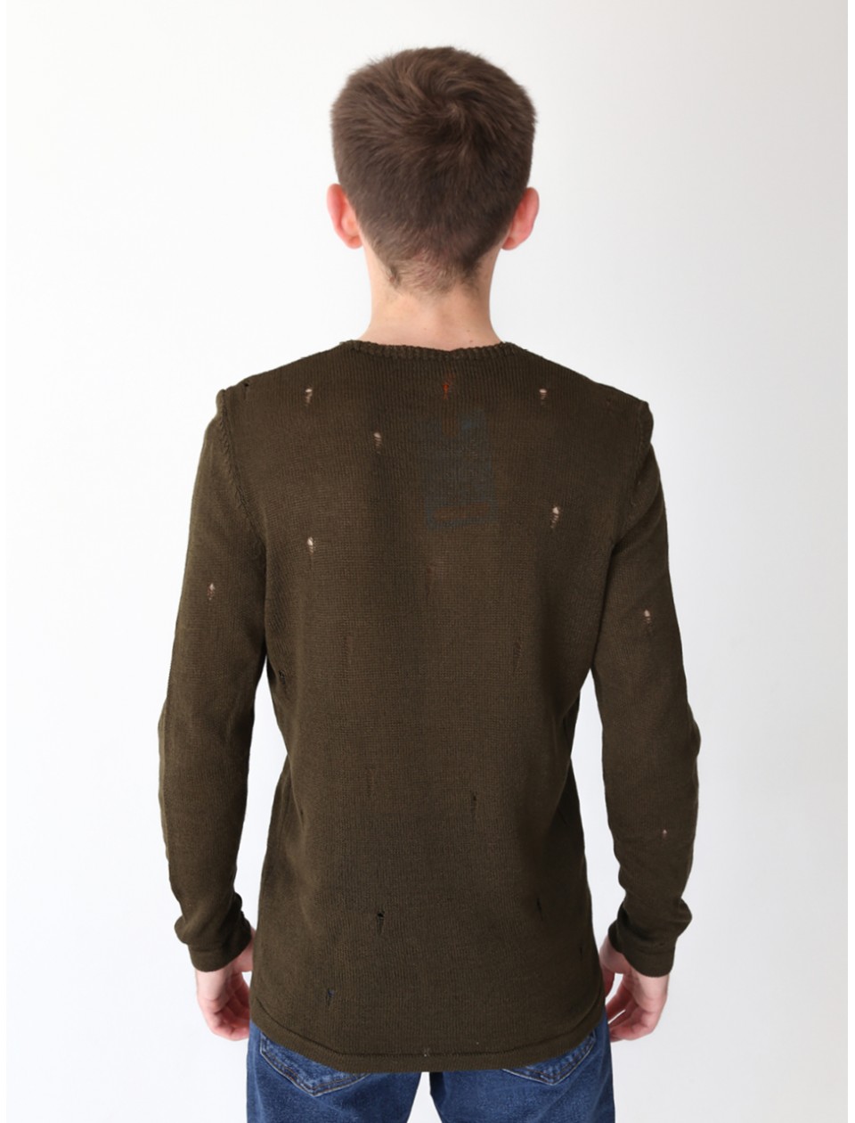 свитер/т Lagos 2395-2-V хаки+дырки s-xl М