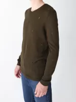 свитер/т Lagos 2395-2-V хаки+дырки s-xl М