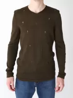 свитер/т Lagos 2395-2-V хаки+дырки s-xl М