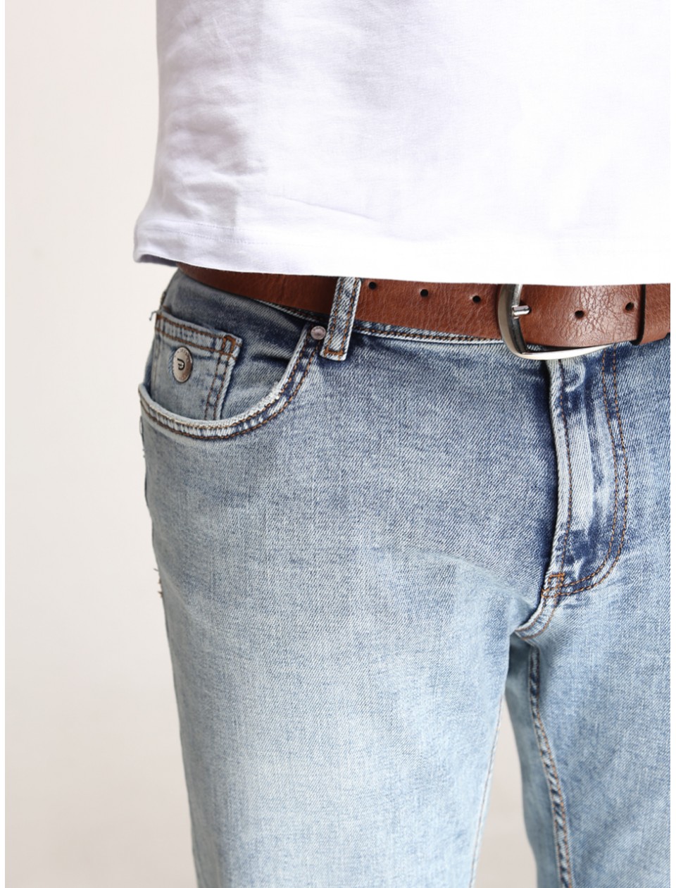 Джинси чоловічі світлі варені прямі 32-38 682-345