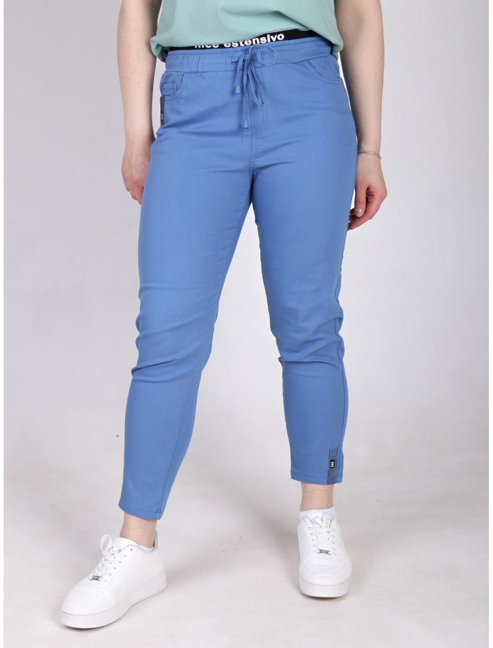 штани S-li Est 1074-4 сині+куліс MOM 36-42 Ж