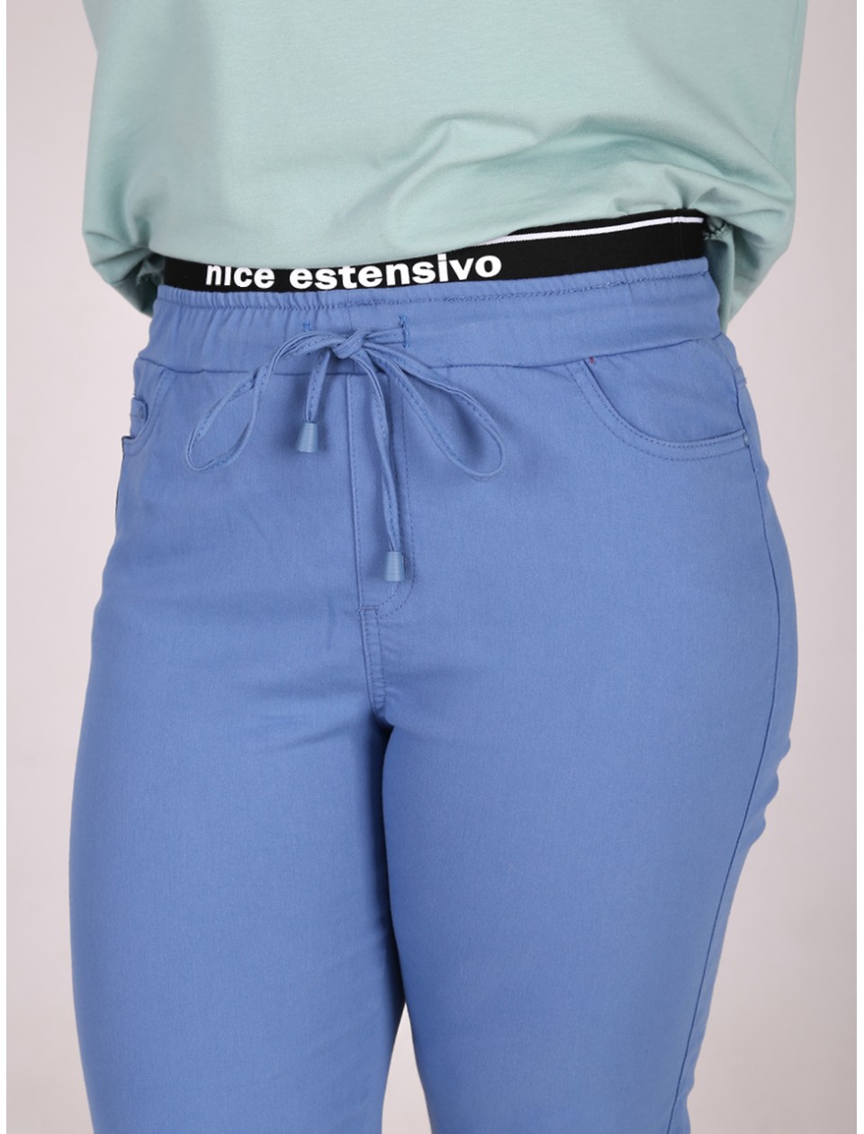 штани S-li Est 1074-4 сині+куліс MOM 36-42 Ж