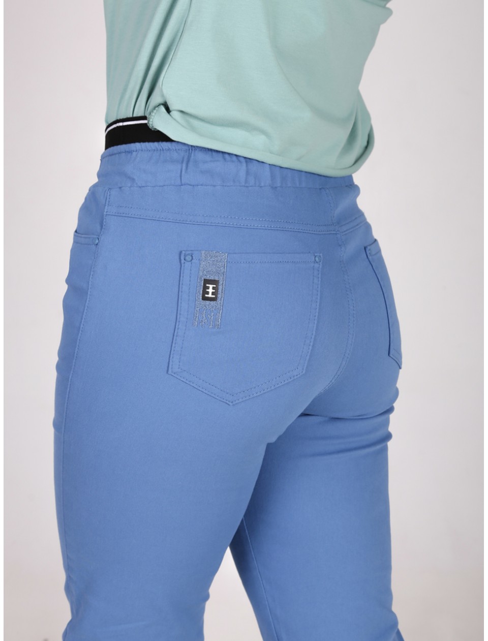 штани S-li Est 1074-4 сині+куліс MOM 36-42 Ж