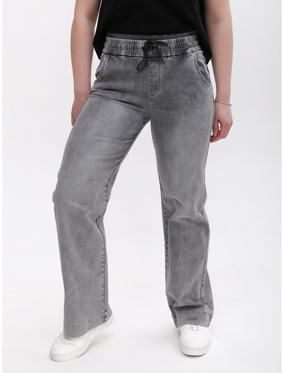 джинси S-li Ccnd 2028-1 сір прям+кул 26-29 Ж