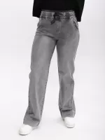 джинси S-li Ccnd 2028-1 сір прям+кул 26-29 Ж