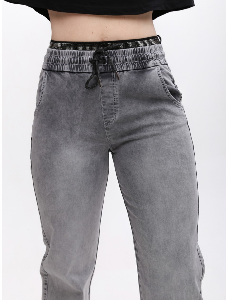 джинси S-li Ccnd 2028-1 сір прям+кул 26-29 Ж