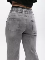джинси S-li Ccnd 2028-1 сір прям+кул 26-29 Ж