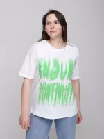 футболка Whitney 932-2-Т біл+зелен xs-l Ж