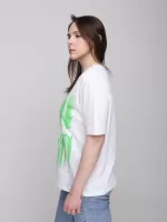 футболка Whitney 932-2-Т біл+зелен xs-l Ж