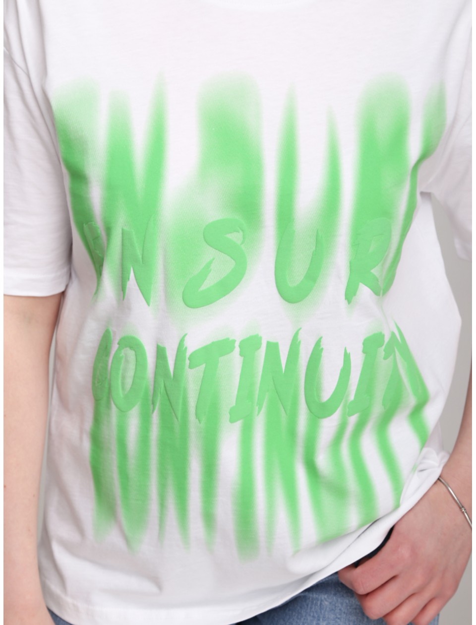 футболка Whitney 932-2-Т біл+зелен xs-l Ж