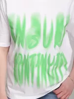 футболка Whitney 932-2-Т біл+зелен xs-l Ж