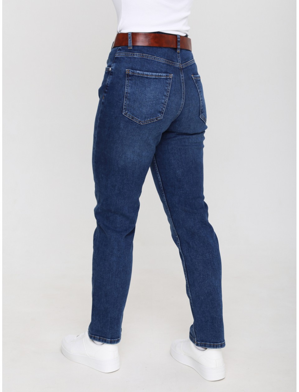 джинси б/ ANG 3026-B-934 син МОМ 28-33/30 рЖ