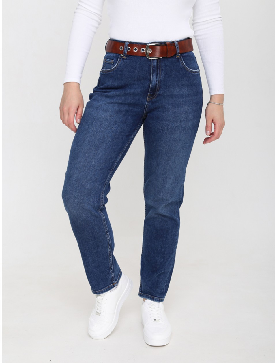 джинси б/ ANG 3026-B-934 син МОМ 28-33/30 рЖ