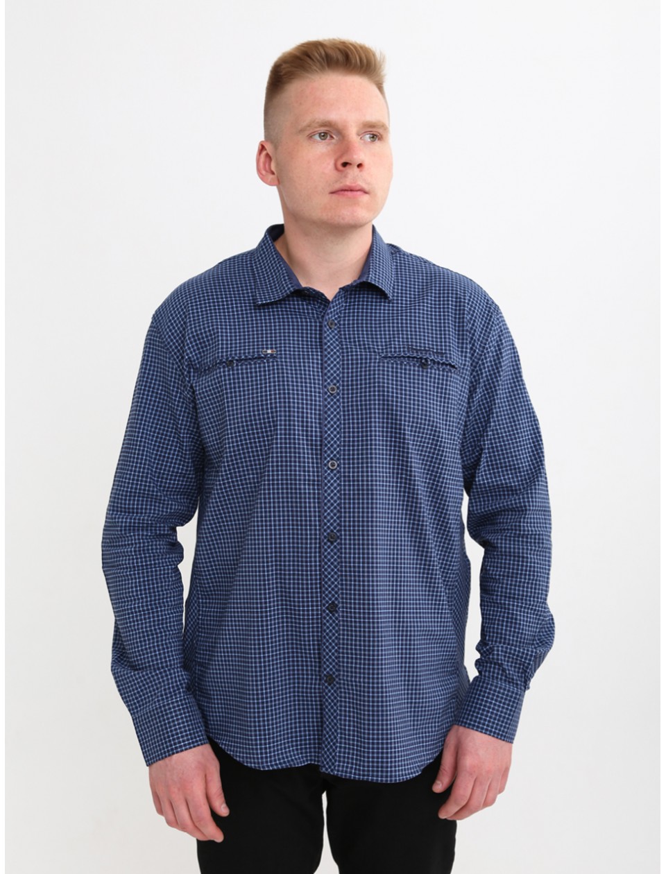 сорочка бт JPB 7901-B-1 т-синХблакитн  3-6x  Ч