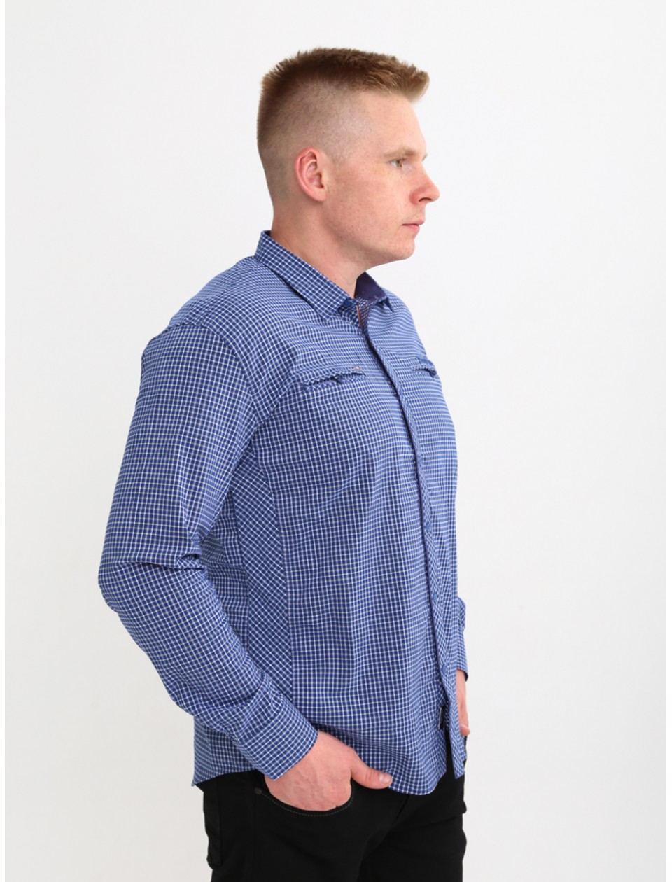 сорочка JPB 7901-2 синХбілий  l-3x  Ч