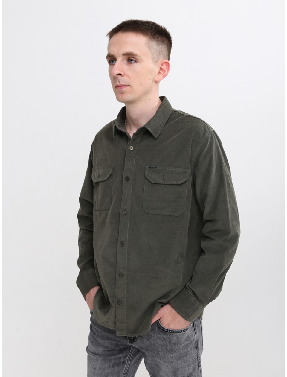 сорочка JP 8802-2 хакі велв l-2x  Ч