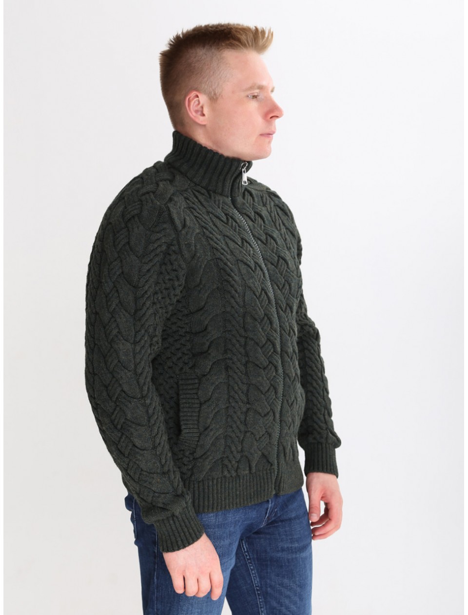 джемпер Pullt 230-523-2 хакі коси m-xlЧ