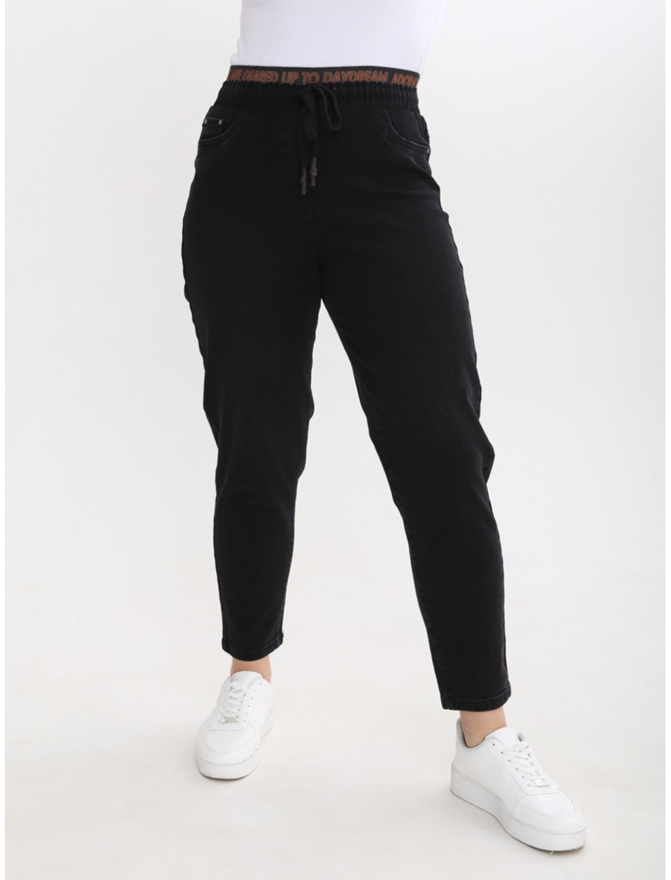 джинси S-li Adrt 7377-1 чор MOM+кул 36-42 Ж